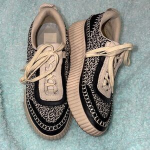 Dolce Vita Black and Cream Women's Sneakers